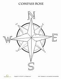 Download this adorable dog printable to delight your child. Compass Rose Worksheet Education Com