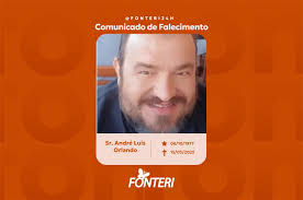 Comunicamos o falecimento do Sr. André Luis Orlando