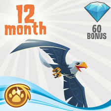 12 Month Membership Gift Certificate 60 Diamonds Animal Jam Animal Jam Play Wild Animals