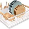 D white wood collapsible laundry wall rack. 3