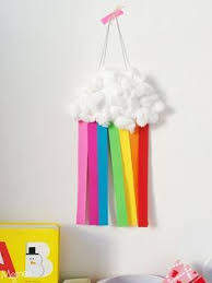 Un Nuage Arc En Ciel Avec Une Assiette En Carton Assiette Carton Creations Pour Nourrisons Objets A Fabriquer