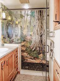Forest Shower Tile Mural Tile Murals Custom Tiles Custom Tile Mural