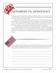 Monarchy Vs Democracy Worksheet Education Com Social Studies Worksheets Social Studies Middle School Social Studies