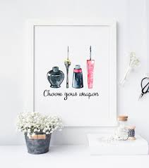 Makeup Printable Beauty Room Decor Makeup Wall Art Eyeliner Printable Choose Your Weapon Makeup Quote Bea Makeup Wall Art Makeup Studio Decor Beauty Room