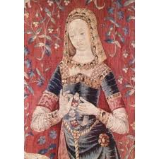 Musée National Du Moyen âge Thermes Et Hôtel De Cluny Lady And The Unicorn Sense Of Smell Detail 15th Century Tapestry Flemish Musee National Du Moyen Ag Medieval Fashion Unicorn Tapestries Medieval Tapestry