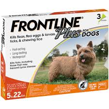 frontline plus for dogs 0 22 lbs orange 3 month