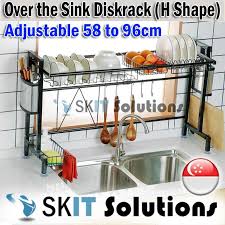 Maybe you would like to learn more about one of these? Shape H Stainless Steel Kitchen Over Sink Dish Rack Dishrack Dishware Storage Drainer Drying Hanging Shelf