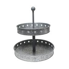 Old dutch three tier hammered copper serving stand. Galvanized Two Tiered Serving Stand Tray Galvanized Decor Products Manufacturer For Home And Garden