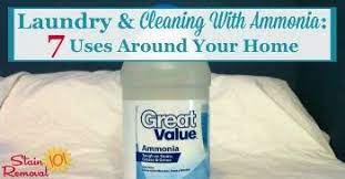 Hydrogen peroxide is another disinfectant, but it's also a natural bleaching agent, so i wouldn't use it on colors. How To Use Ammonia For Laundry Removing Stains
