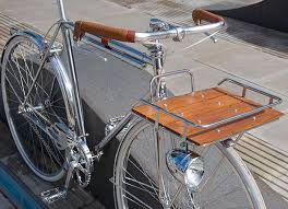 Detail Chrome Porteur Lowrider Bicycle Bicycle Panniers Urban Bicycle