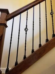 Wm Coffman 44 In X 1 2 In Satin Black Single Twist Hollow Iron Baluster 800980 The Home Depot Iron Stair Railing Iron Balusters Stair Railing Makeover