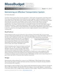 Pdf Maintaining An Effective Transportation System