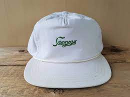 Sawgrass Country Club Vintage White Strapback Golf Hat Rope Lined Town Talk Golfing Cap Ponte Verda Beach Florida Souvenir Ballcap White Vintage Golf Hats Ball Cap
