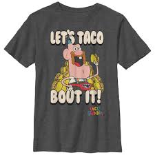 Download Uncle Grandpa Boy S Uncle Grandpa Let S Taco About It Graphic Tee Charcoal Heather Walmart Com Walmart Com