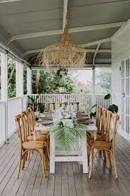 Tropical Luxe Dining White Rustic Table Oak Cross Back Chairs The Wedding Shed Style Hire Byron Beach House Design Dream House Exterior Outdoor Living Design