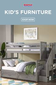 Caramia Kids Vandelay Twin Over Full Staircase Bunkbed Gray Bunk Beds With Stairs Low Bunk Beds Bunk Beds