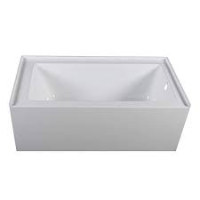 Probably one of the most common materials for bathtubs is acrylic, which is typically reinforced by fiberglass. Fine Fixtures Acrylic Fiberglass Soaking Bathtub Exclusive Small Size 54 X 30 Alcove Apron Front Right Hand Buy Online In Bermuda At Bermuda Desertcart Com Productid 78788566