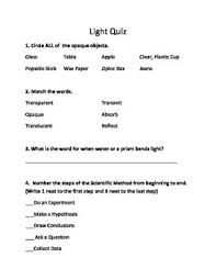 Fourth grade science lesson plans for time4learning's online education program. Light Quiz Quiz 4th Grade Science Science Activities