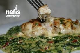 kafes tavuk kremali ispanak yataginda nefis yemek tarifleri ispanak yemek tarifleri yemek