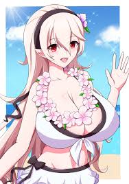 Rule 34 - 1girls :d Alternate Costume Bangs Beach Bikini Cleavage Cloud  Collarbone Corrin (female) (summer) (fire Emblem) Corrin (fire Emblem)  Corrin (fire Emblem) (female) Eyebrows Visible Through Hair Female Female  Only