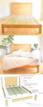 How To Build A Beautiful Diy Bed Frame Wood Headboard Easily Free Diy Bed Plan Variations On King Queen Bed Frame Plans Diy Twin Bed Diy Twin Bed
