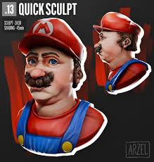 Semi-realistic sculpt of Mario : r/Mario