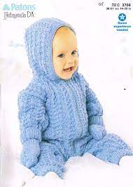 A knitting pattern for a baby or a reborn doll pdf download knitting pattern please note: Patons 3756 Baby Pram Suit Vintage Knitting Pattern By Ellisadine 1 00 Baby Knitting Baby Boy Knitting Patterns Baby Knitting Patterns