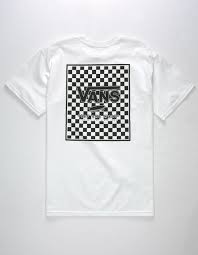 Black And White Squares Shirt Vans Print Box Checkerboard Mens T Shirt Mens Tshirts Vans Shirt Print Box