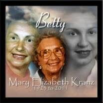 Mary"Betty" Elizabeth Kranz Obituary