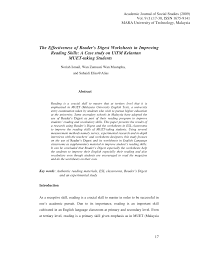 American football reading passage (pdf). Pdf The Effectiveness Of Readers Digest Worksheets For Improving Reading Skills A Case Study On Uitm Muet Taking Students