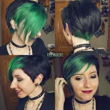 Diy Hair 10 Green Hair Color Ideas Black And Green Hair Green Hair Colors Short Green Hair