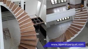 Untuk memperindah aquascape, memberikan elemen kayu nyatanya juga akan meningkatkan nilai estetis sekaligus fungsionalnya, lho. 14 Desain Tangga Rumah Ini Makin Kece Dengan Motif Kayu Rajawali Parquet