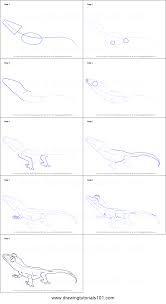 How To Draw A Crested Gecko Step By Step Printable Drawing Sheet To Print Learn How To Draw A Crested Gecko Gecko Tattoo Gecko Drawing Sheet