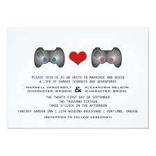 Blue Pink Cute Gamer Wedding Invite Zazzle Com Gamer Wedding Gaming Wedding Invitations Gamer Wedding Invitations