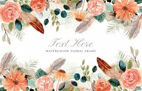I think this pattern will work very well for those who are beginners at crocheting doilies. Premium Vector Rustic Floral And Feather Frame Watercolor Background