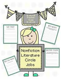 Nonfiction Literature Circle Jobs Literature Circles Literature Circle Jobs Nonfiction Literature