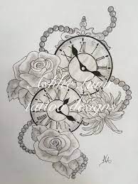 50+ stunning eye catching tattoo sketches design ideas | wagepon ideas. 32 Beautiful Clock Tattoos For Girls