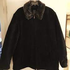 Rc Expedition Leather Jacket W Faux Fur Interior Black Leather Coat Jackets Leather Jacket