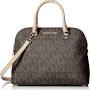 Profile Picture of MICHAEL Michael Kors Womens Cindy Large Dome Satchel Brown ...on Google