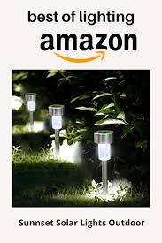 4 pack solar string lights for garden patio christmas tree indoor bedroom, 100 leds decorative fairy lighting copper wire. Outdoor Solar Lights Sunnset Best Amazon Ligthing Product Outdoor Solar Lights Solar Lights Garden Solar Powered Outdoor Lights