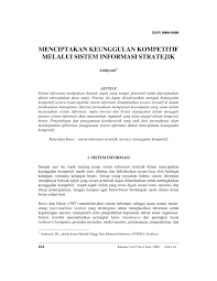 Contoh penerapan jurnal standar terima retribusi pemakaian kekayaan daerah penyewaan gedung aula pertemuan sebesar rp 100 tgl kode rek uraian debet kredit. Pdf Menciptakan Keunggulan Kompetitif Melalui Sistem Informasi Stratejik