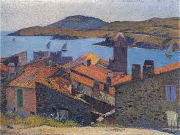 Collioure Et Toits Rouges Henri Martin Oil Painting Painting Art Post Impressionism