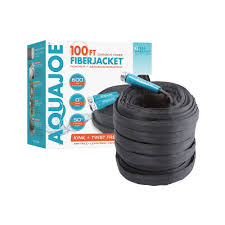 This better homes & gardens 100'scrool hose hanger is a great product of the better homes & gardens products. Aqua Joe 100 Ft X 5 8 Inch Fiber Jacket Non Expanding Kink Free Garden Hose The Home Depot Canada