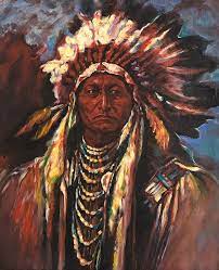 Usually, five to six members are elected to run all affairs of the tribe and the chief serves as chairman of the board. Native American Indian Chief Painting By Liwa Liu Chapman