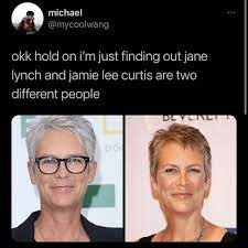 Maybe you would like to learn more about one of these? Twitter Memes Nathaniel On Instagram Here We Go Again In 2021 Jamie Lee Curtis Memes Jamie Lee