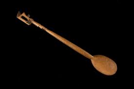 Elegant Spoon Form For Eating Curdled Milk Spoon African Tribal Art