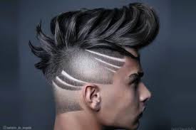 Cut the hair 1/2 inch shorter in the back and add a hair tattoo shaved design on the side. 2021 S Best Men S Hair Styles Cuts Pomps Fades Side Parts Slicked