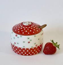 Pot A Moutarde Ceramique Et Cuillere Bois D Olivier Pot Decorative Jars Wood Spoon Olive Wood