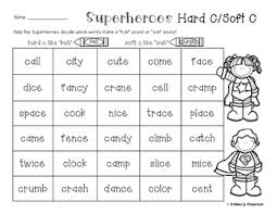 Superheroes Hard C Soft C Practice Superhero Theme Vowel Practice Vowel Team