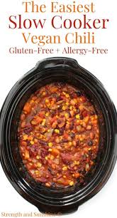 In crock pot add onion, bay leaves, celery, parsnips, jalapeno, and garlic, cumin, oregano, salt, black pepper, chile powder, both canned tomatoes, as well as beer. Slow Cooker Vegetarian Chili Vegan Gluten Free Allergy Free